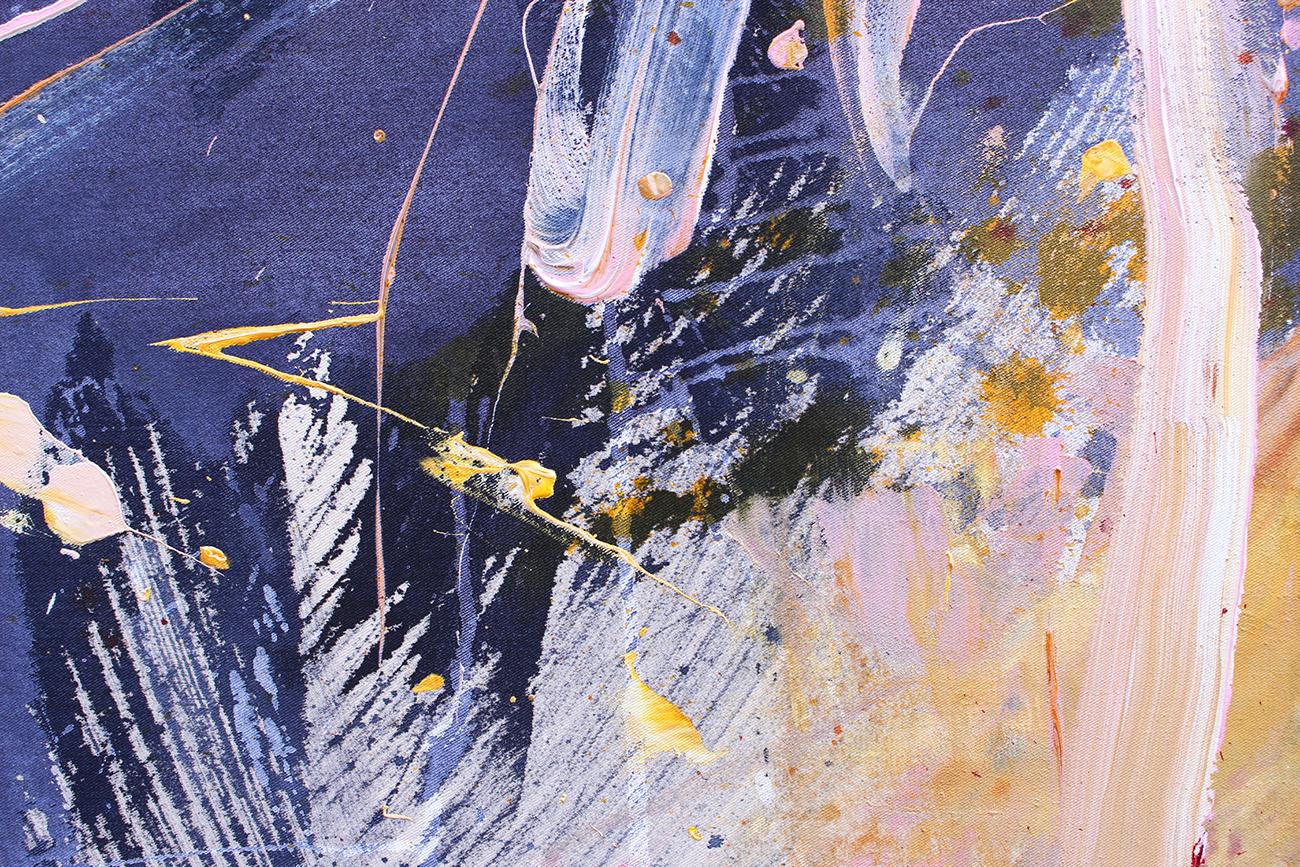 Travel Unknown Galaxies IV (Abstract painting)
Acrylic / mixed media on canvas - Unframed.
This work is exclusive to IdeelArt.

Working in the emotionally charged, gestural tradition of painters like Cy Twombly, Joan Mitchell and Georges Mathieu,
