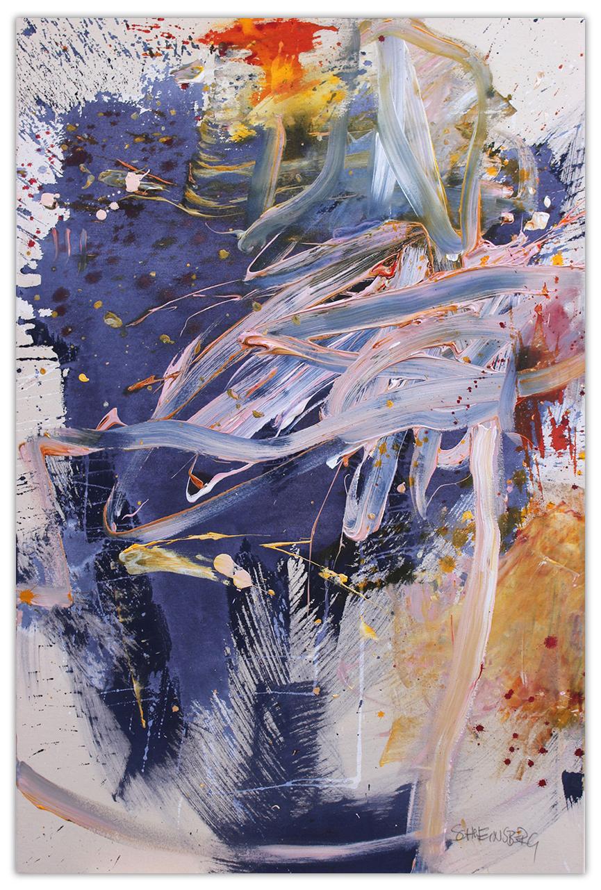 Abstract Painting Daniela Schweinsberg - Voyage dans les galaxies inconnues IV (peinture abstraite)