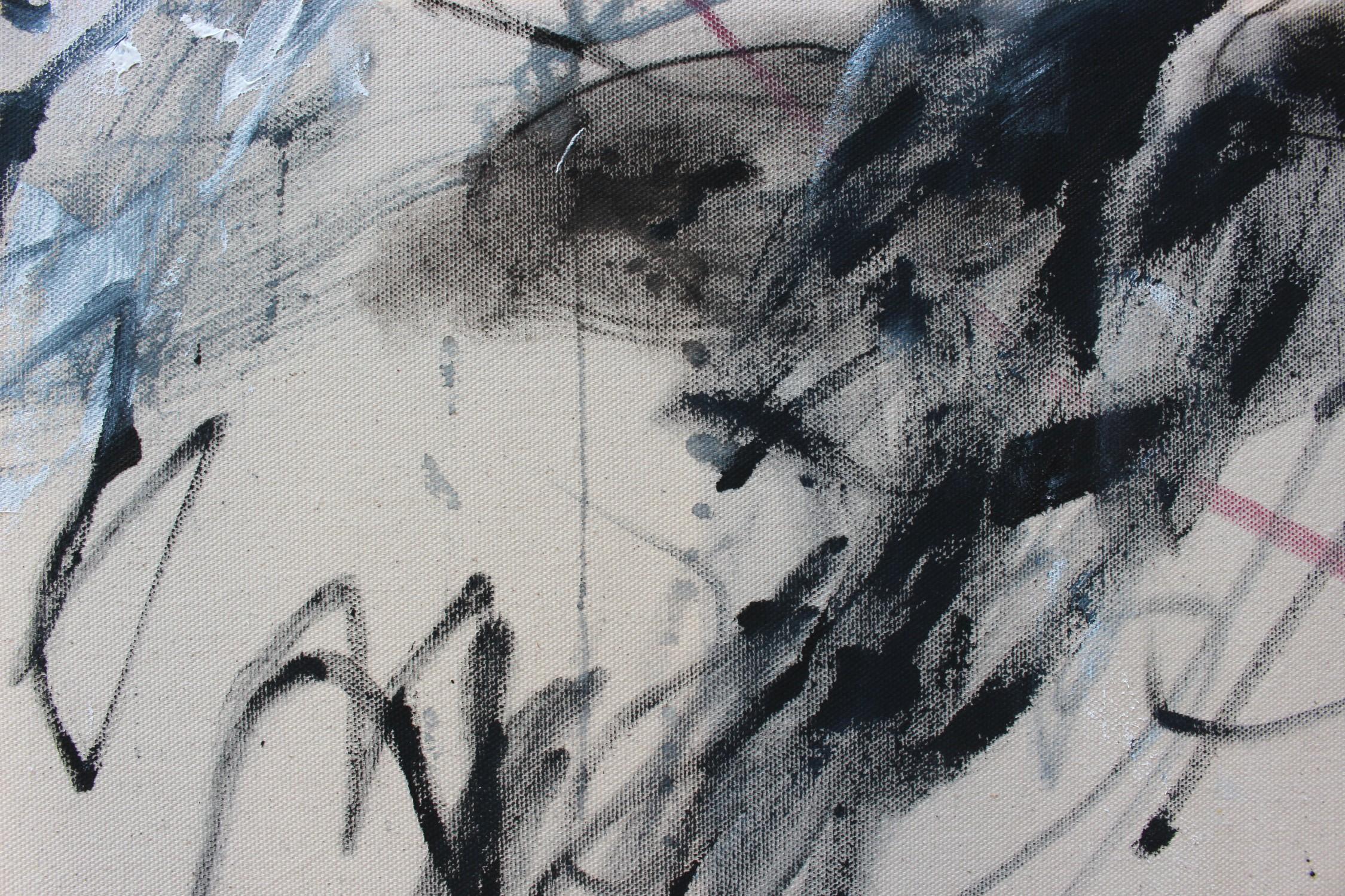 Unwritten letters (Abstract painting) - Painting by Daniela Schweinsberg