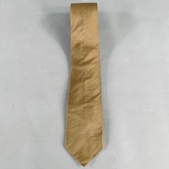 DANIELE ALESSANDRINI Cravatta in seta testurizzata marrone