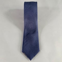 DANIELE ALESSANDRINI - Cravatta in raso di seta color blu scuro