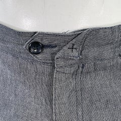 DANIELE ALESSANDRINI Taglia 34 Pantaloni da abito in twill di cotone grigio con parte anteriore piatta