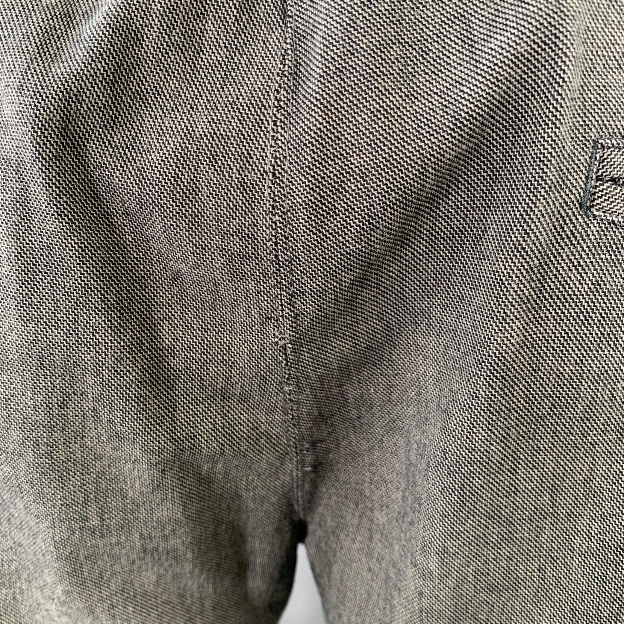 DANIELE ALESSANDRINI Size 34 Grey Twill Cotton Flat Front Dress Pants In Excellent Condition For Sale In San Francisco, CA