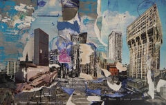 Milan - Daniele Cestari Collage on Postcards Landscape Painting