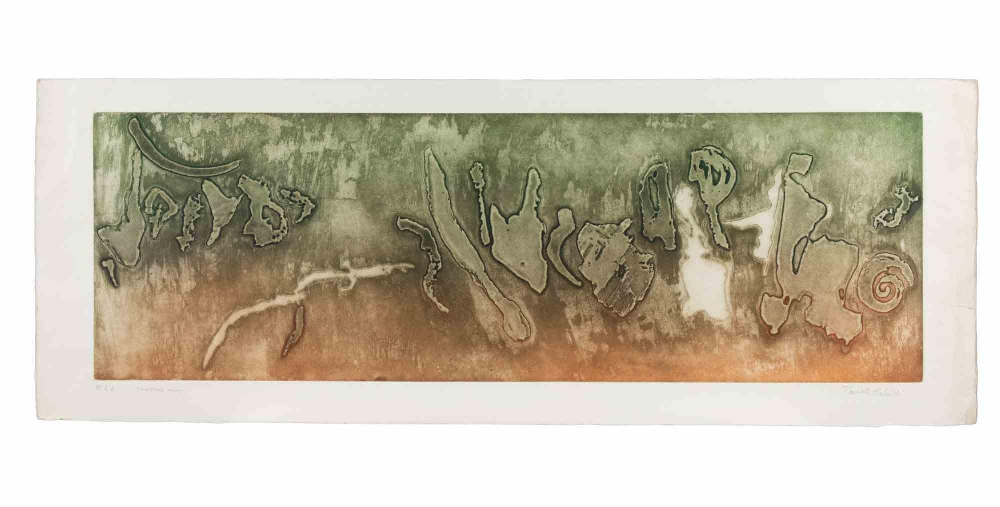 Abstract Composition - Etching by Daniele Crepaldi - 1990s
