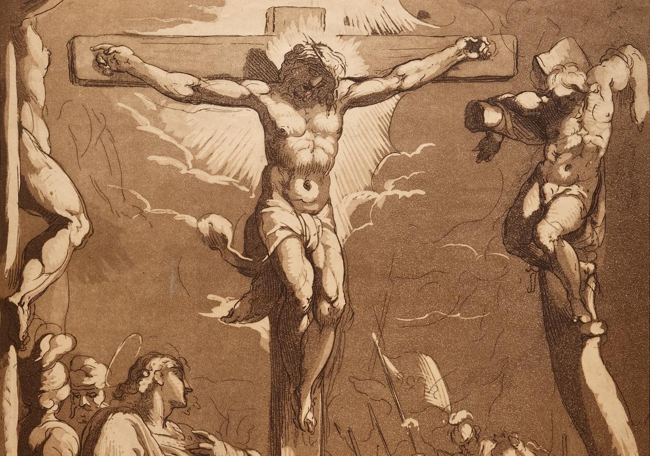 Crucifixion: Radierung von Conrad Metz nach Daniele da Volterra aus dem 18. Jahrhundert im Angebot 2