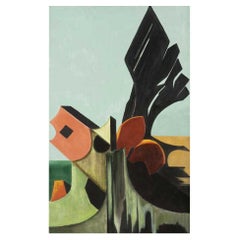 « L'helice aux algues », huile sur toile de Daniele Perre, circa 1984