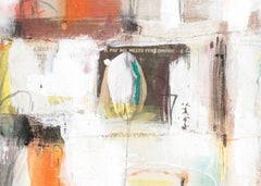 Large Abstract Contemporary Mixed Media Painting By Daniele Righi Ricco Signed