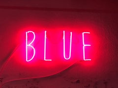 Daniele Sigalot, Bipolar colors (Blue/Red), 2018, Neon