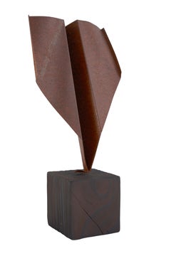Daniele Sigalot, Clearly not a paperplane, 2021, Sculpture, Corten steel