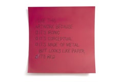 Daniele Sigalot, I like this artwork because it's red, Words, 2020, Red