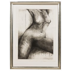 Danielle Burgart French Contemporary Large Monochrome Etching, "Nudite III" Danielle Burgart French Contemporary Large Monochrome Etching, "Nudite III"