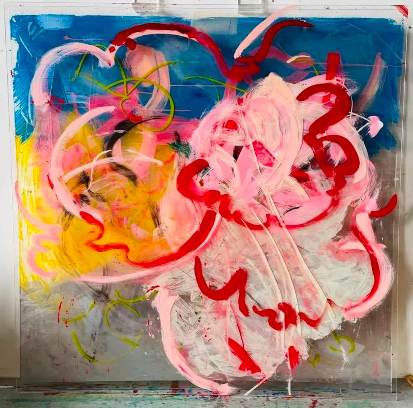 Abstract Painting di Danielle Frankenthal - L'ultima rosa della spiaggia