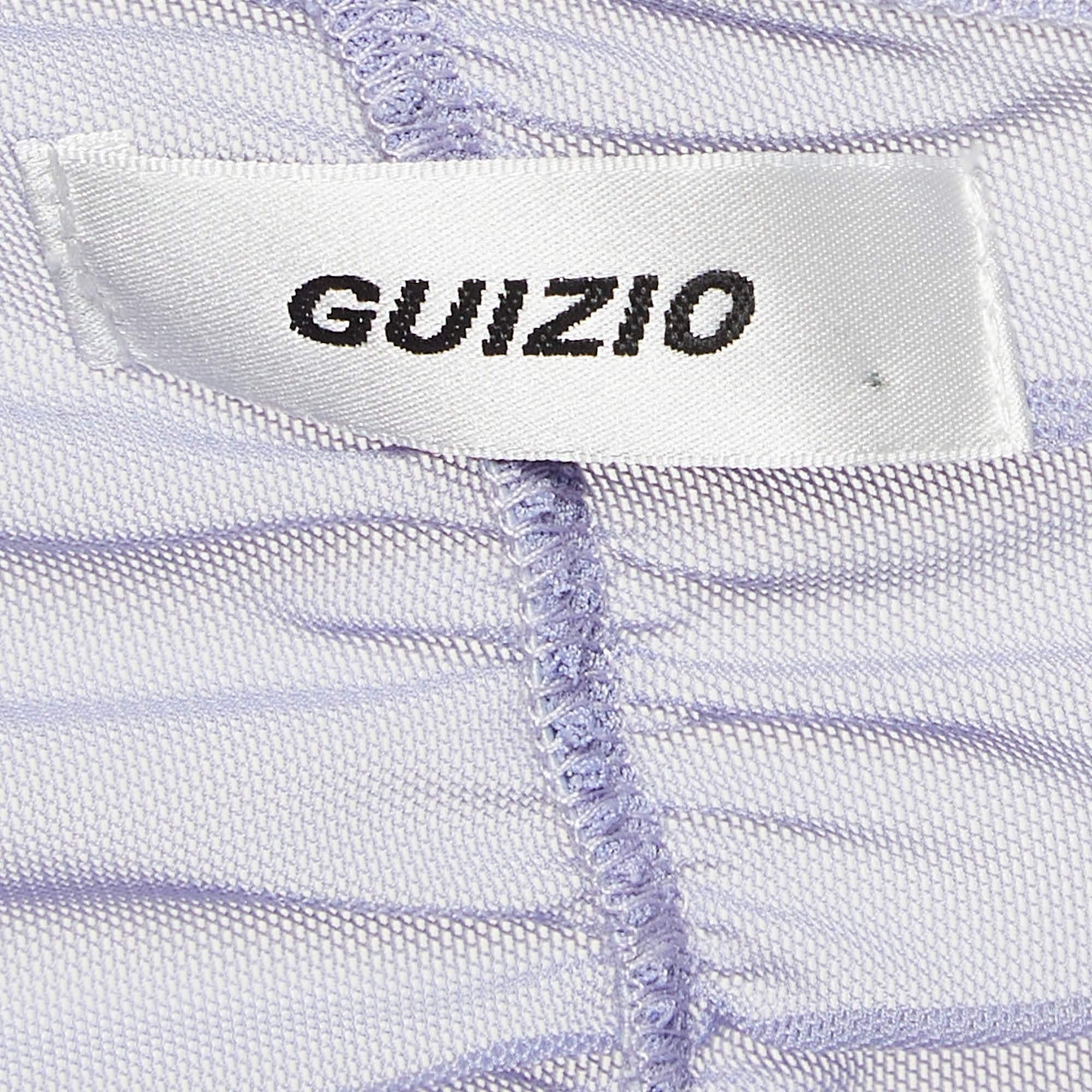 De las mujeres Danielle Guizio Mini Vestido Acanalado de Malla Morado L en venta