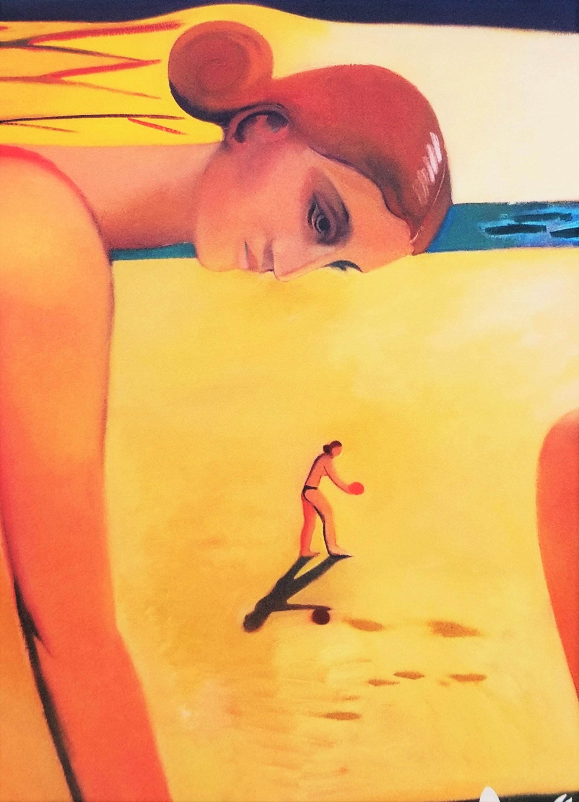 An End in Sight /// Contemporary Figurative Beach Landscape Danielle Orchard Art For Sale 14