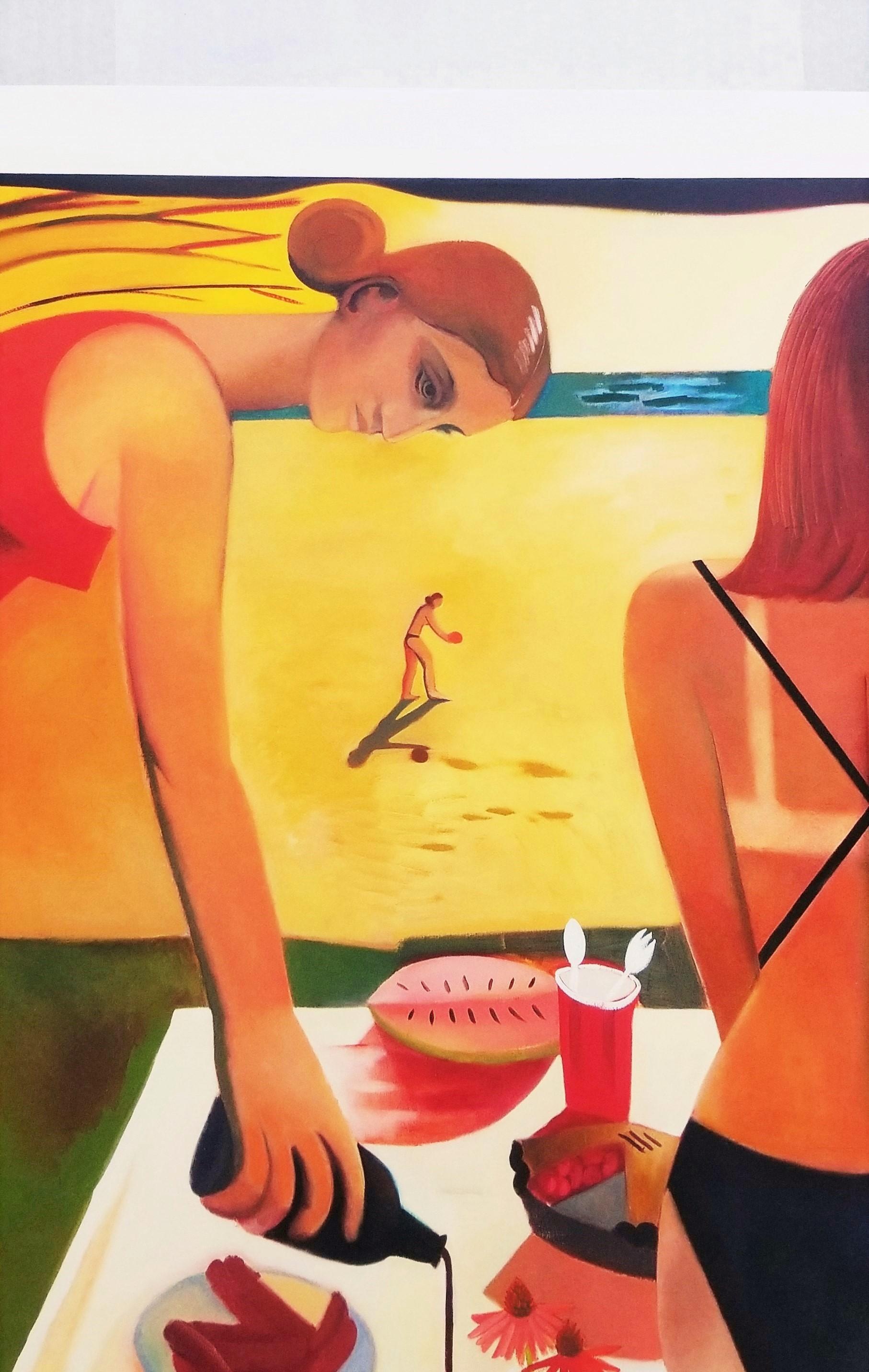 An End in Sight /// Contemporary Figurative Beach Landscape Danielle Orchard Art For Sale 8