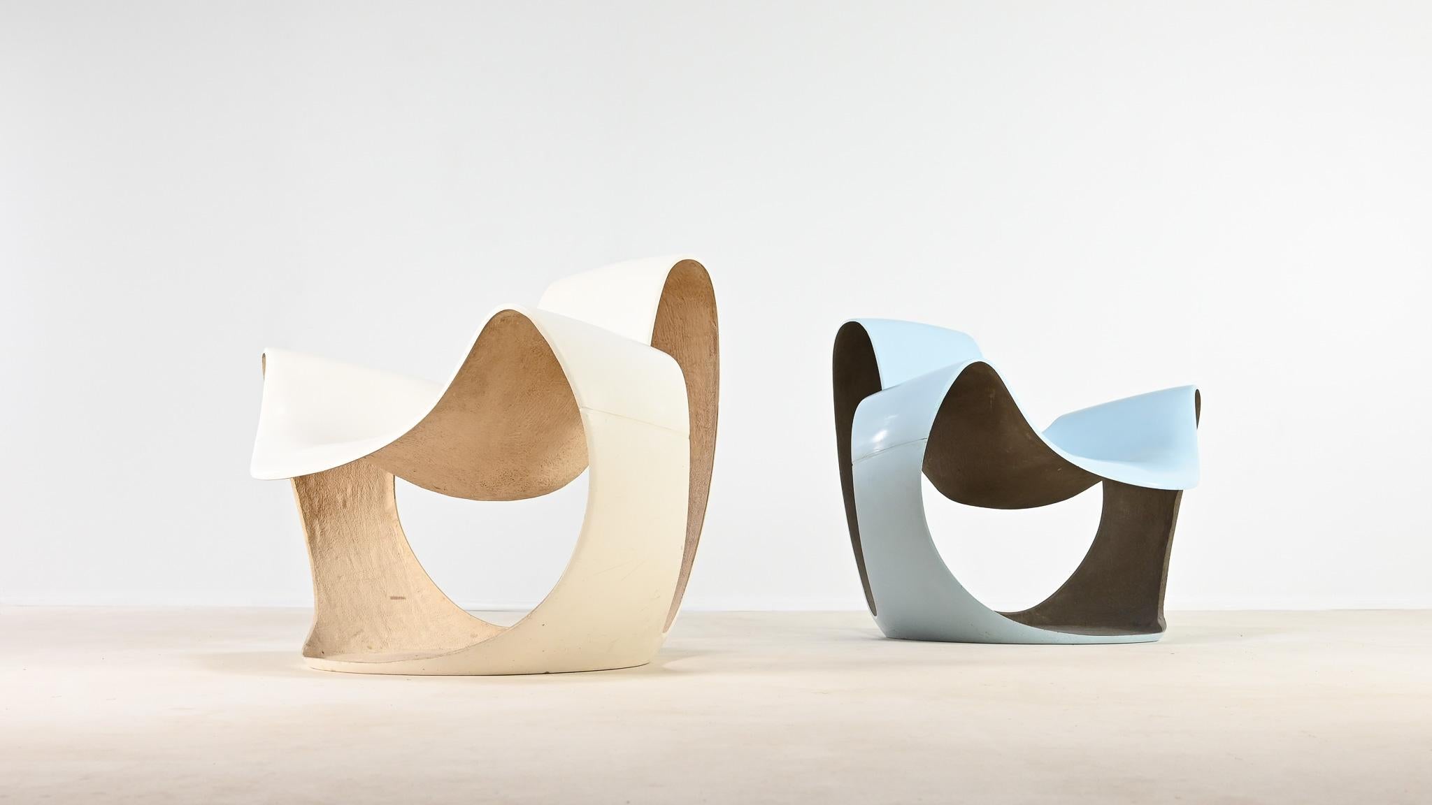 Danielle Quarante, Silla Albatros Para Aerotransportados, Fibra de vidrio, Resina Francia C.1965 en venta 14