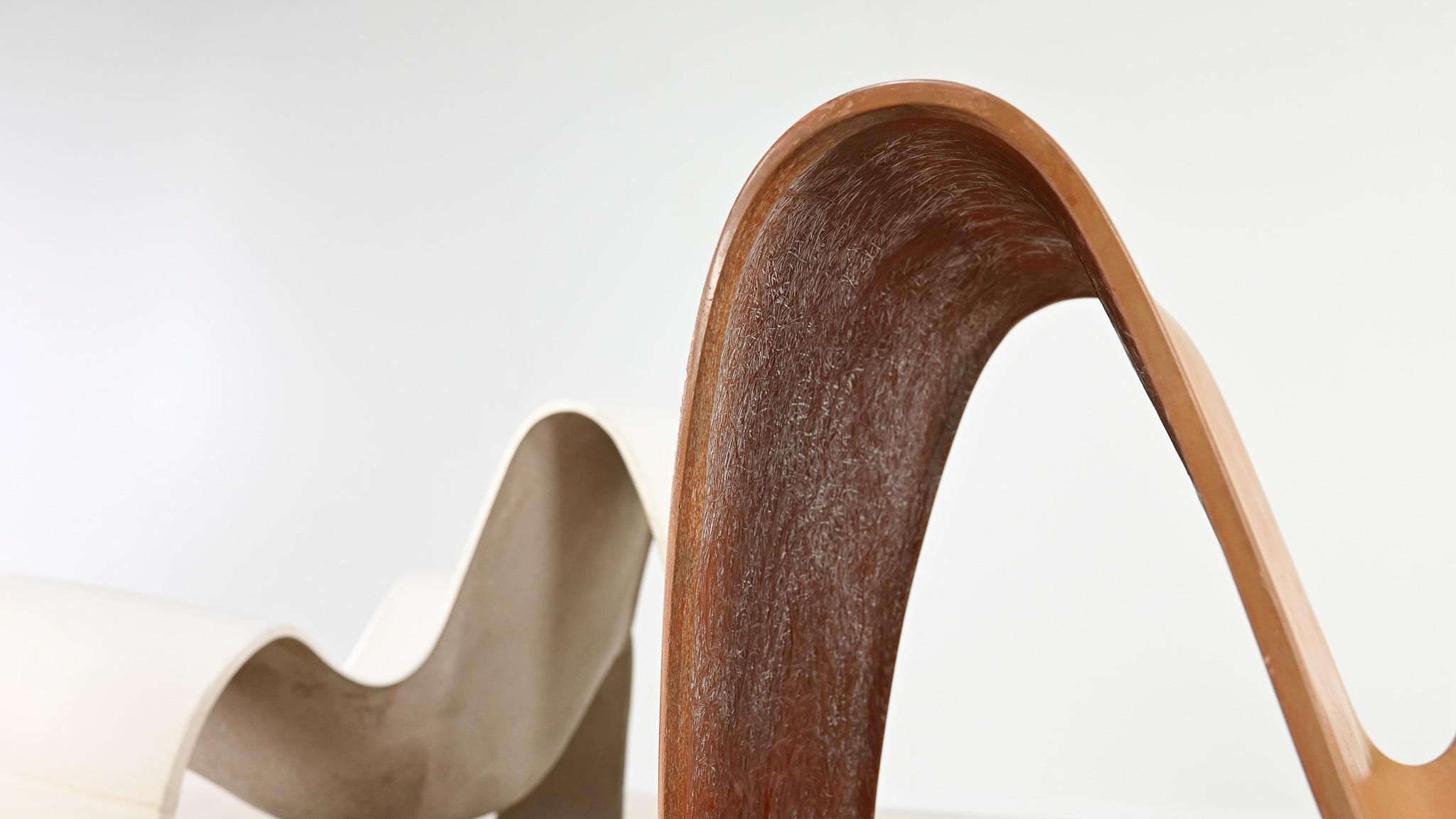 Danielle Quarante, Silla Albatros Para Aerotransportados, Fibra de vidrio, Resina Francia C.1965 en venta 14
