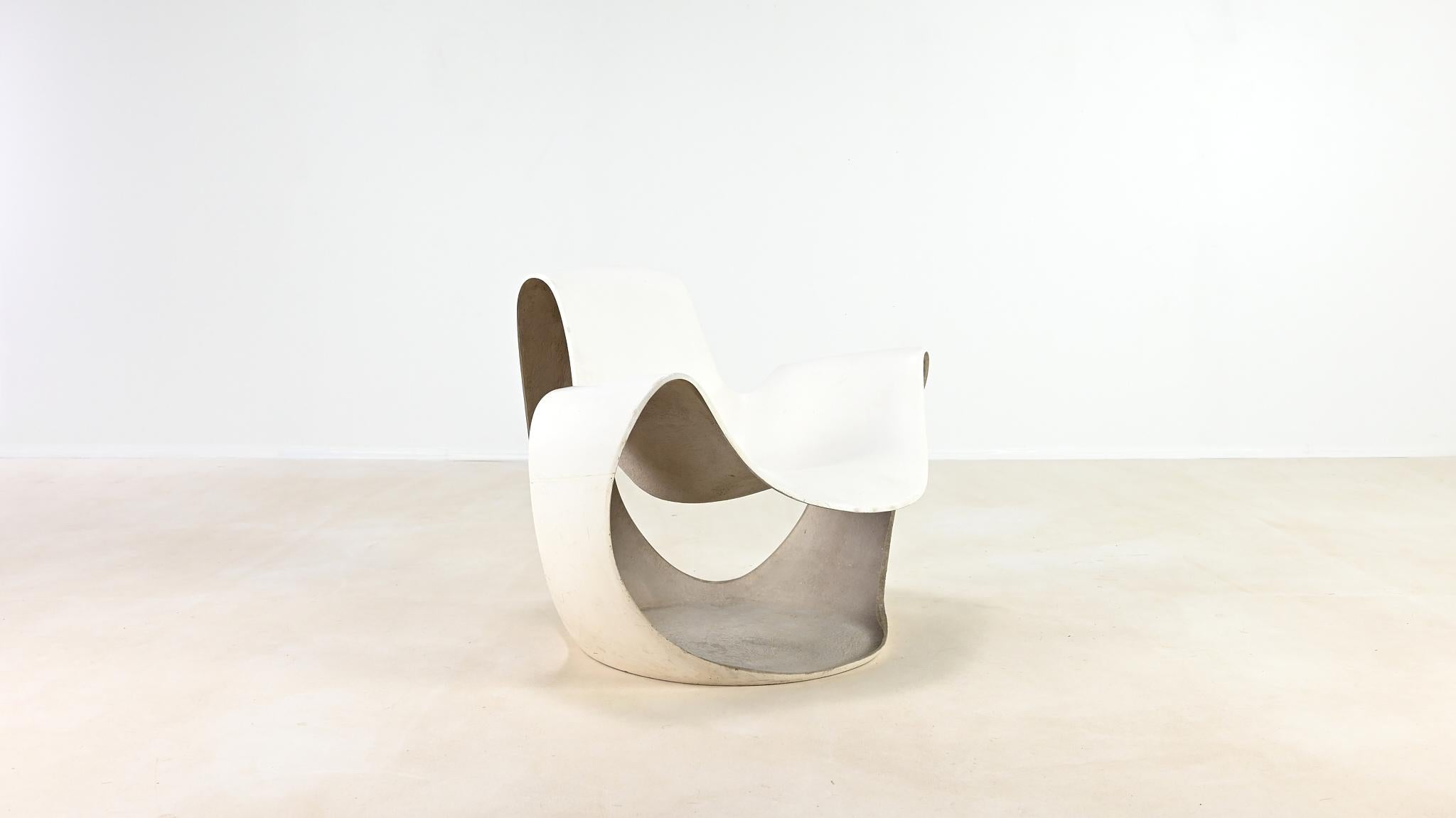 Space Age Danielle Quarante, Albatros Chair For Airborne, Fiberglass, Resin France C.1965 For Sale