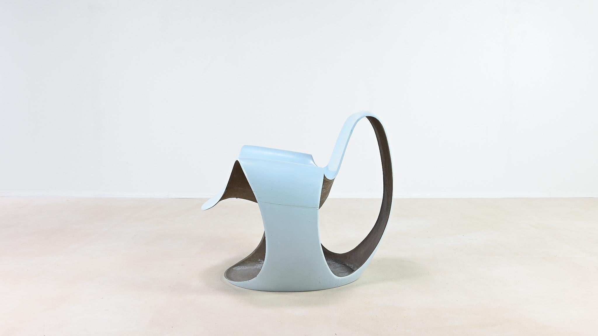 Danielle Quarante, Silla Albatros Para Aerotransportados, Fibra de vidrio, Resina Francia C.1965 Era espacial en venta