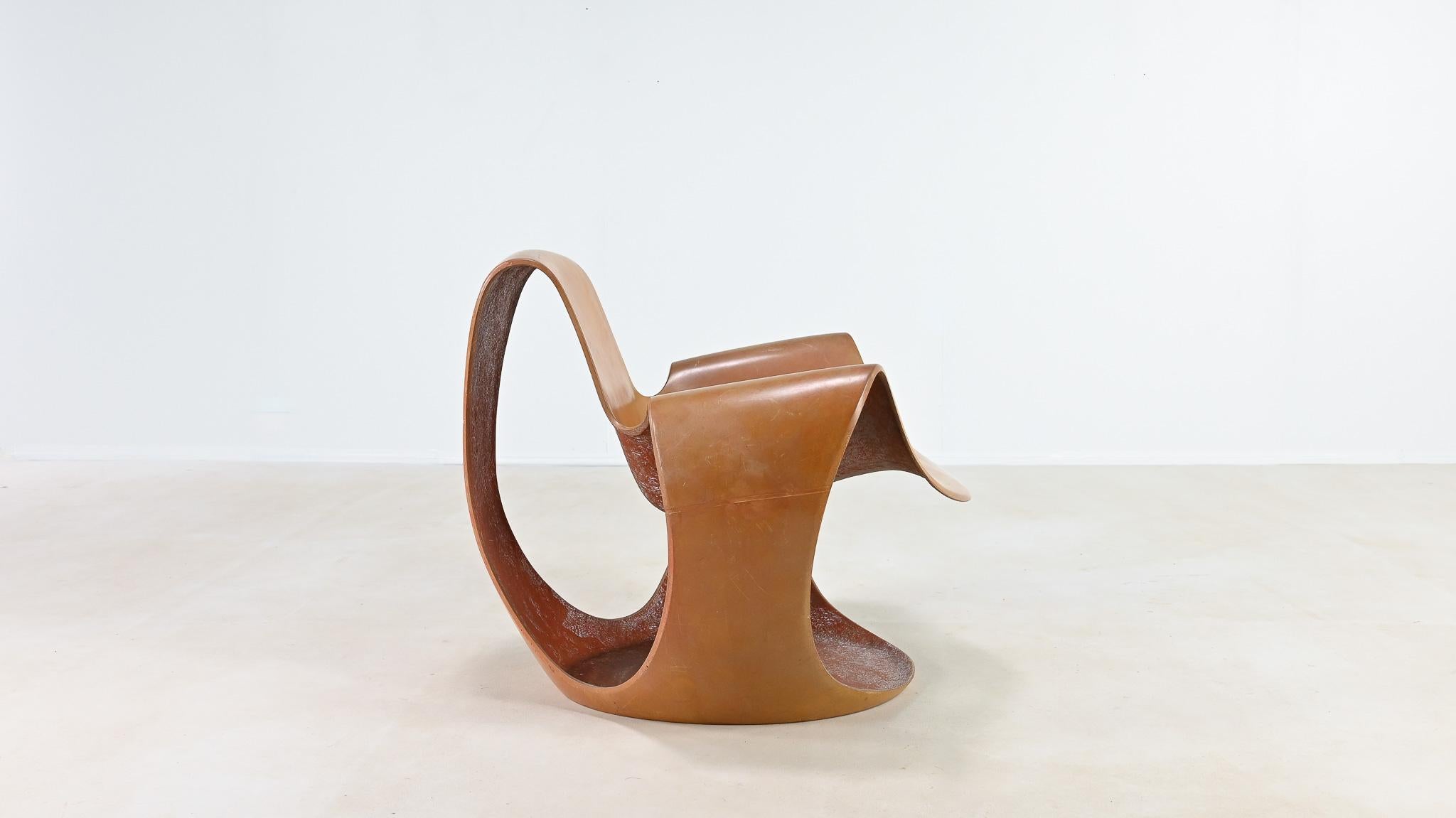 Danielle Quarante, Silla Albatros Para Aerotransportados, Fibra de vidrio, Resina Francia C.1965 Era espacial en venta