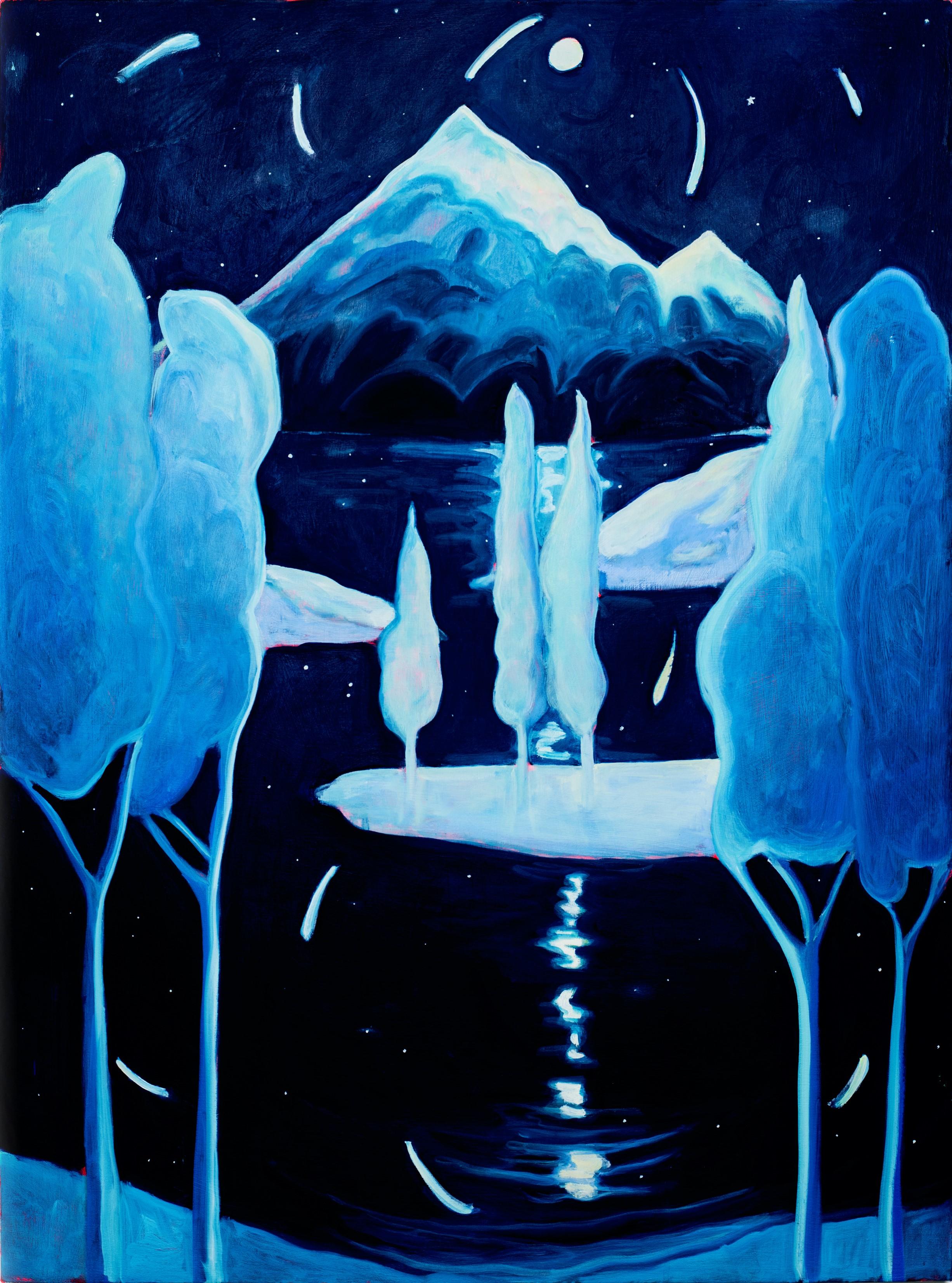 Danielle Winger Figurative Painting – A High Hush