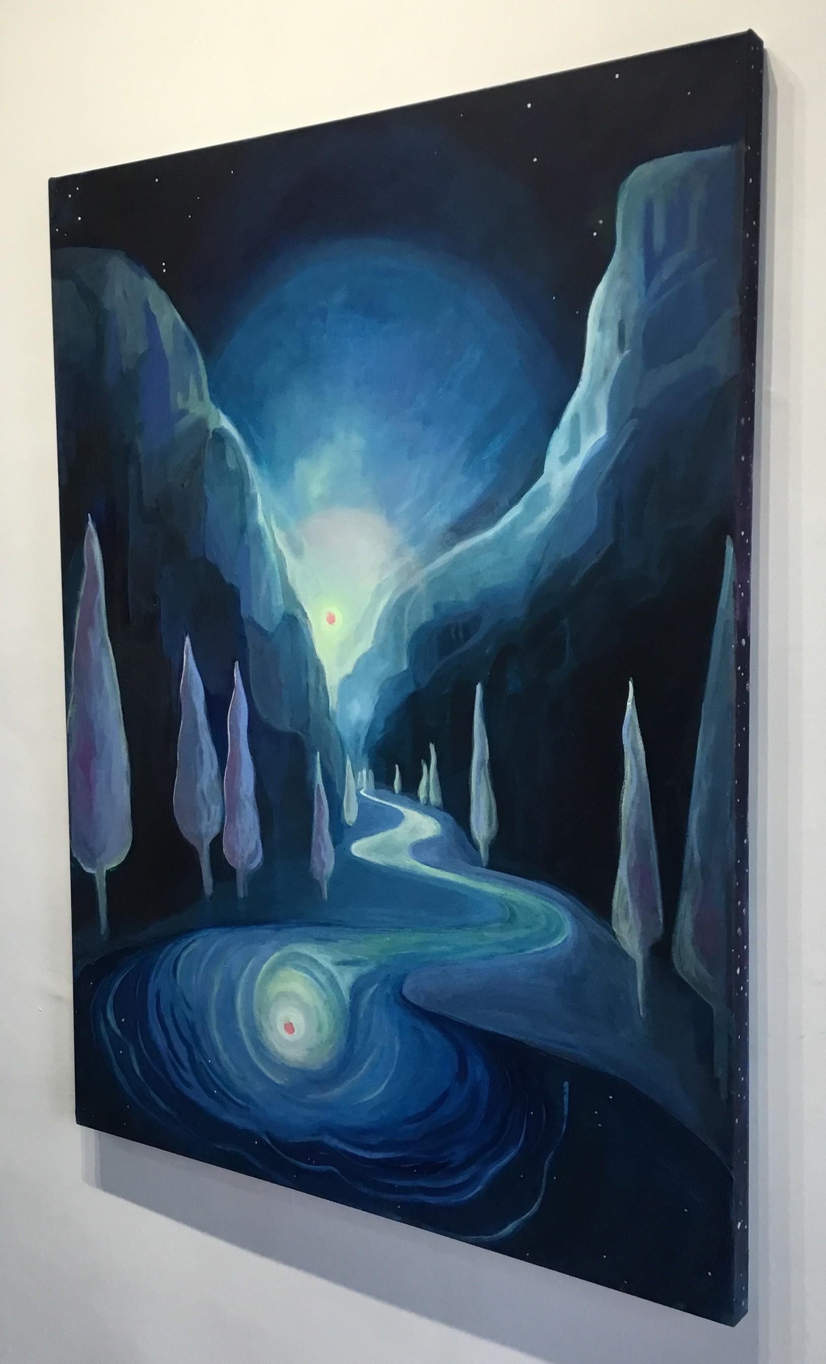 Cañón Negro - Painting Contemporáneo de Danielle Winger