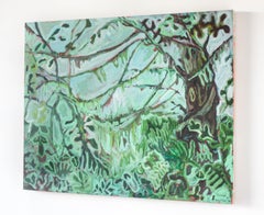 It's a jungle out there- Oil Painting, Paint, Wood, Panel, Landscape, Trees