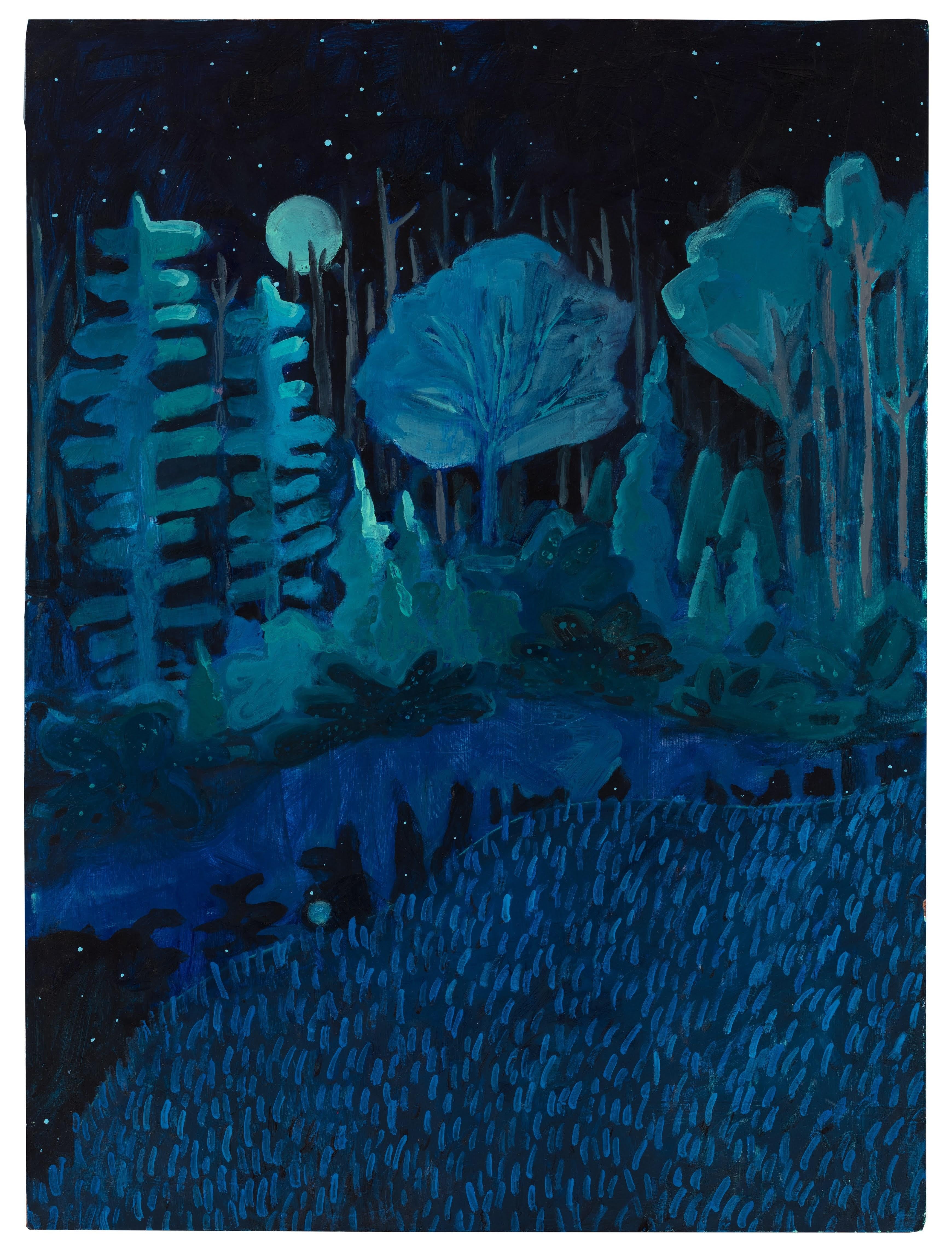 Danielle Winger Landscape Painting - Moon Grass
