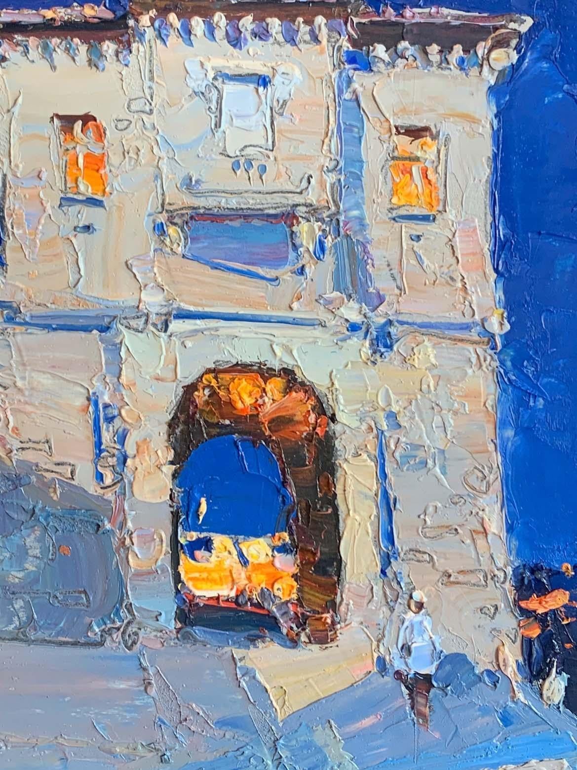 Dickes Impasto-Gemälde des bekannten russischen Malers Daniil Volkov.  Daniil ist ein Maler in dritter Generation, der wegen seines Impressionismus in der ganzen Welt viel gesammelt wird - oft von Künstlerkollegen. Seine kleinformatigen Bilder haben