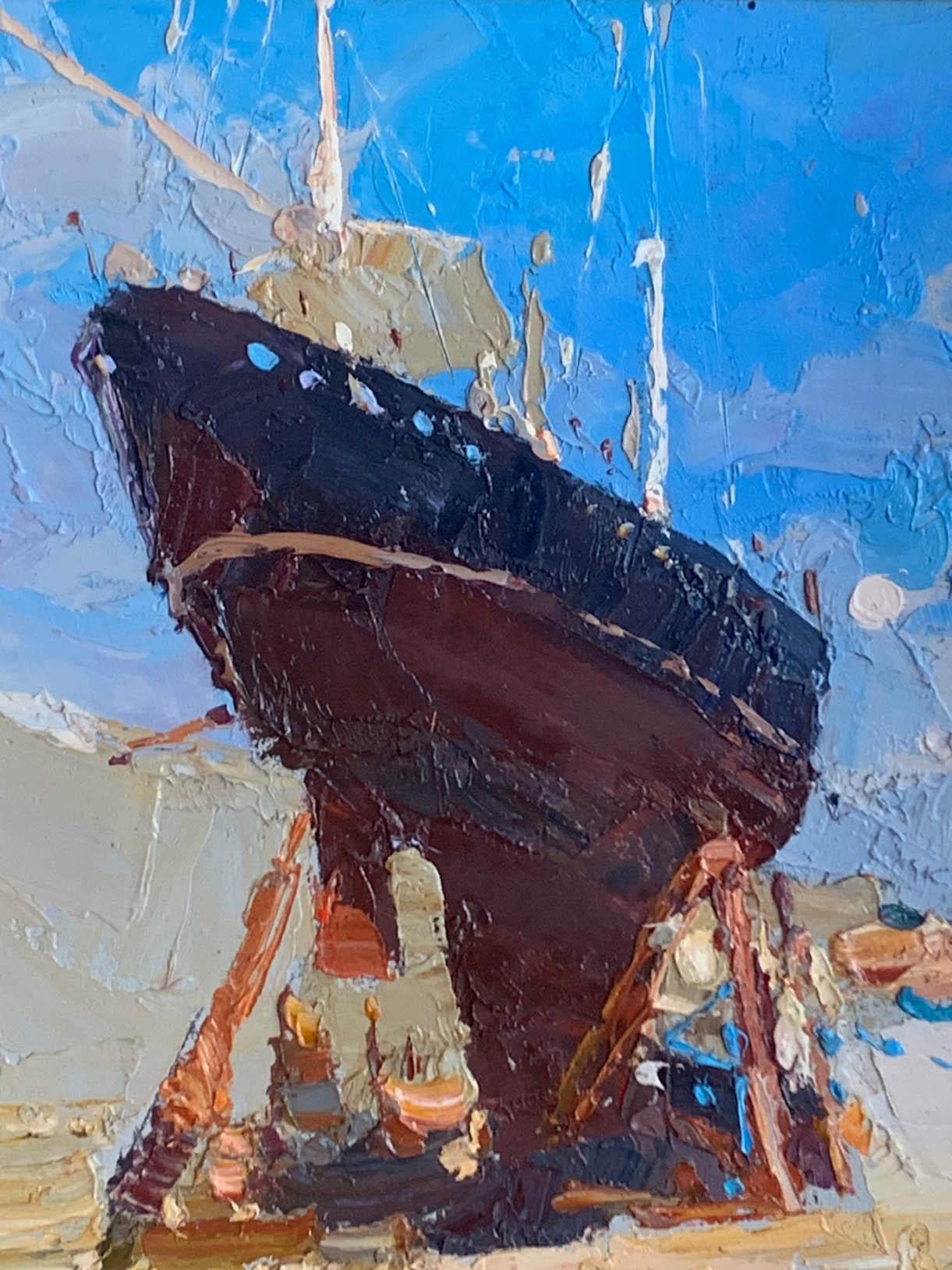 Yacht Club (Impressionismus), Painting, von Daniil Volkov