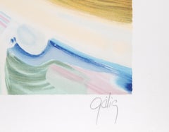Le Divan, Nude Lithograph by Daniel Gelis