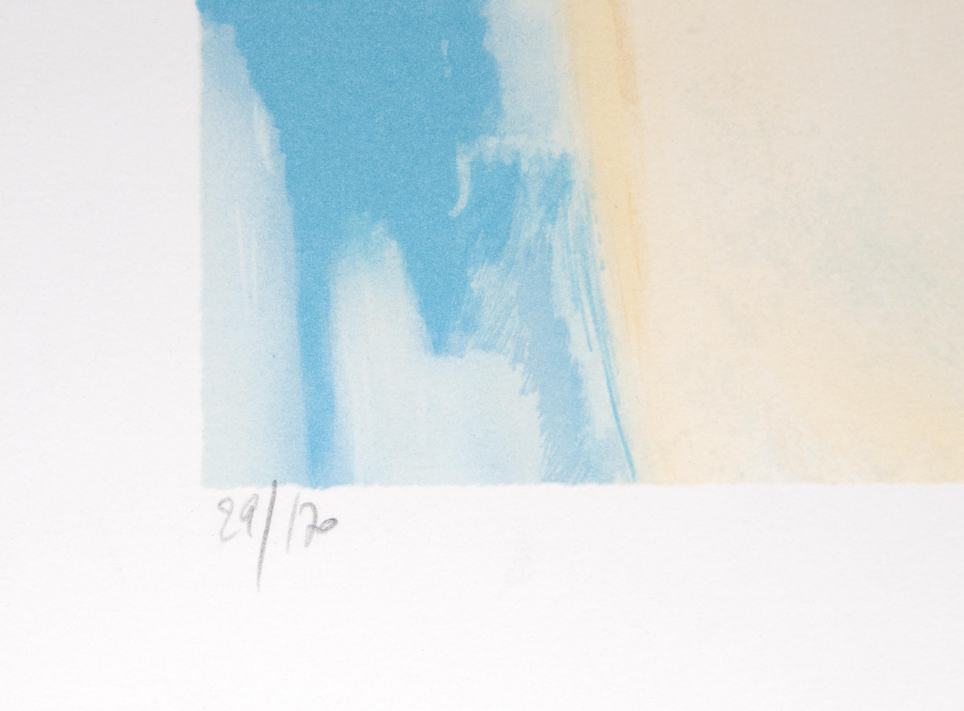 Le Divan
Daniel Gelis, Franzose (1942)
Lithographie, mit Bleistift signiert und nummeriert
Auflage von 29/170
Bildgröße: 15,25 x 19,75 Zoll
Größe: 17,75 x 24 Zoll (45,09 x 60,96 cm)