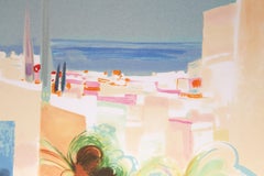Village en Provence, Landscape Lithograph by Daniel Gelis