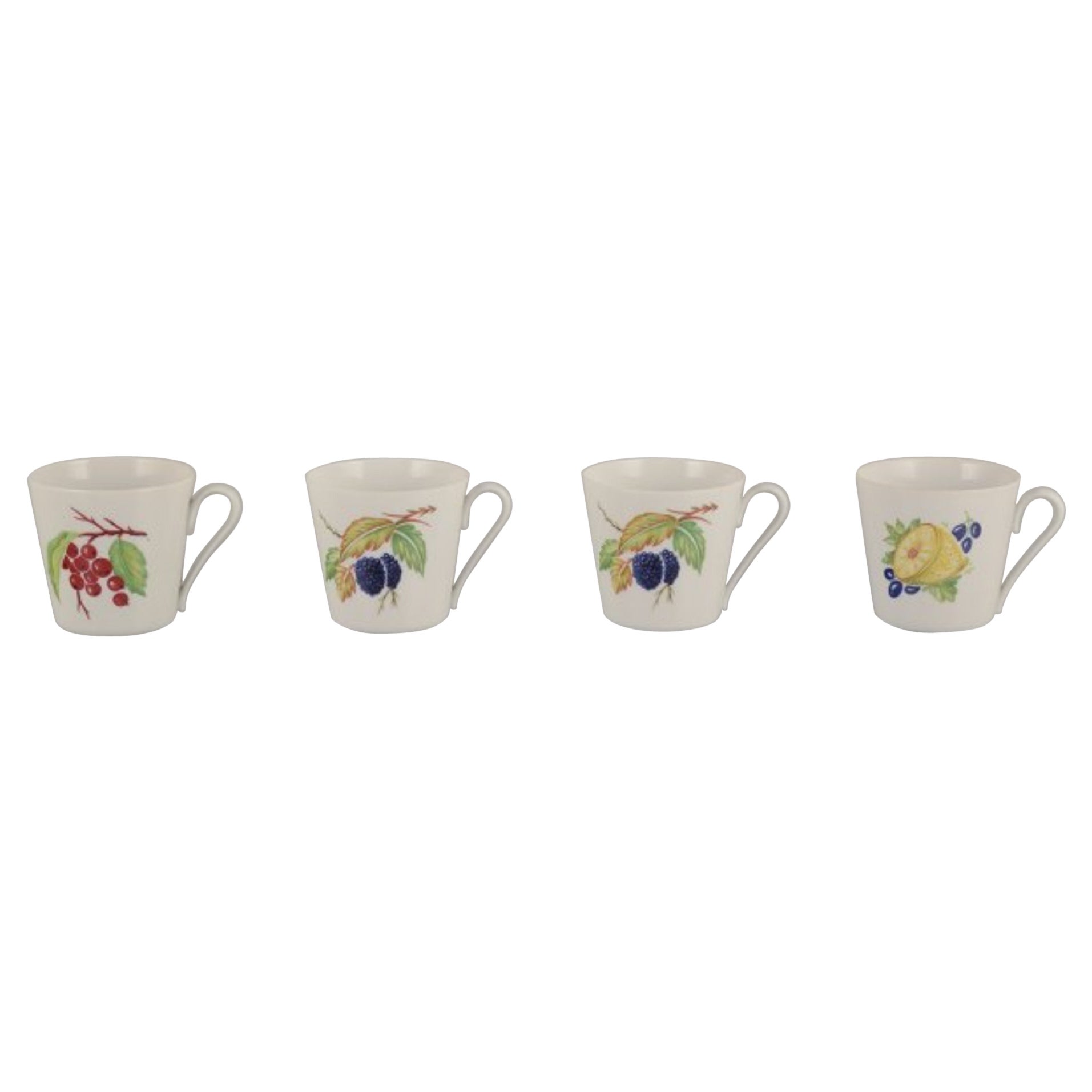 Danild/Lyngby, "Pique-nique". Quatre tasses à café des années 1960/1970.