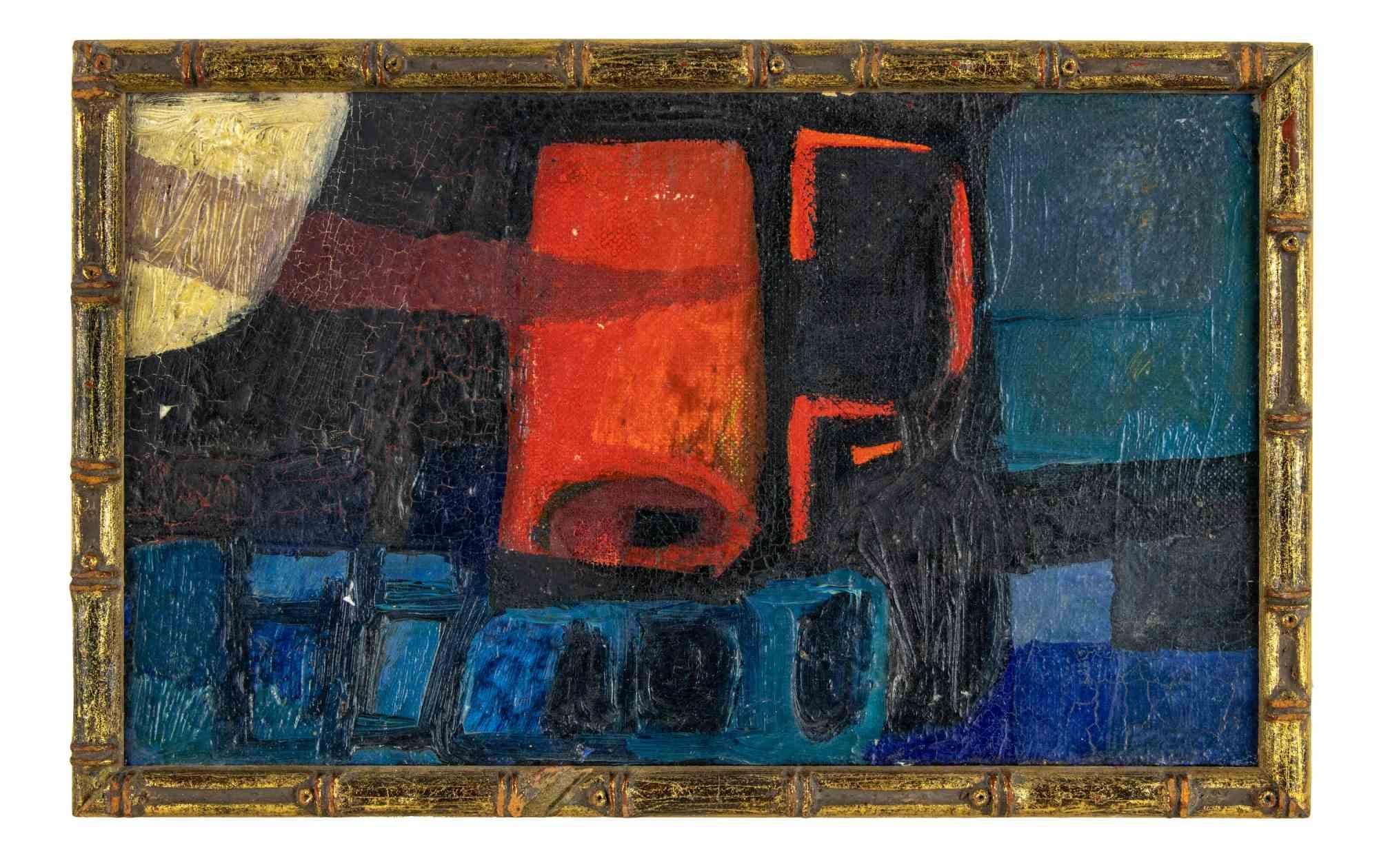 Danilo Bergamo Composition in green Original Acrylic oil painting