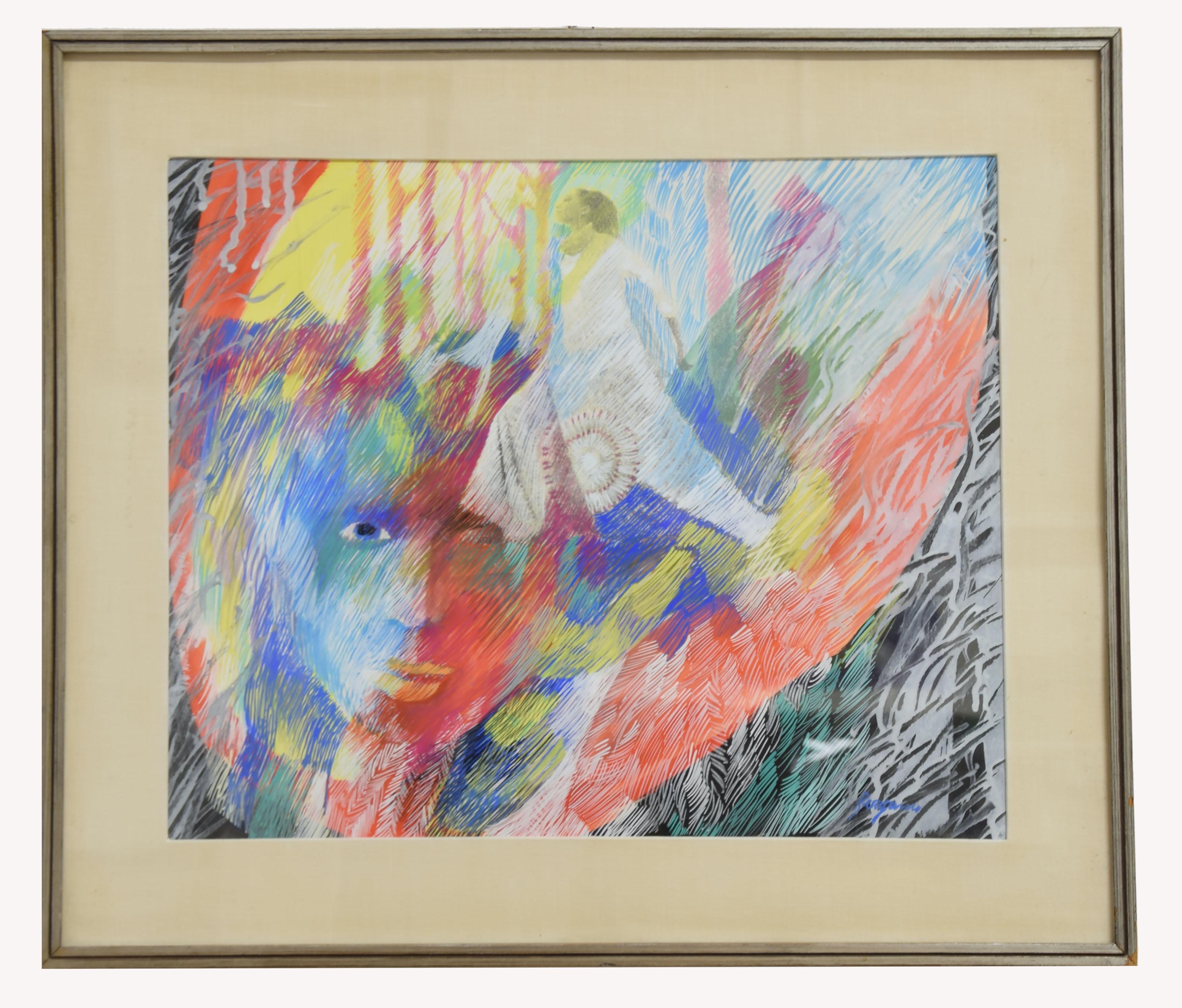 Defilé - Tempera di Danilo Bergamo - Anni '70 in vendita 1