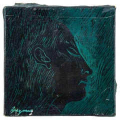 Man - peinture à l'huile originale de Danilo Bergamo -  1970s