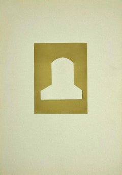 Portrait - Original Etching on Cardboard by Danilo Bergamo - 1970s