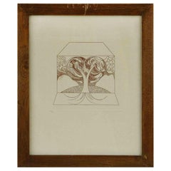 Árbol de la Vida - Aguafuerte sobre cartón de Danilo Bergamo - 1983