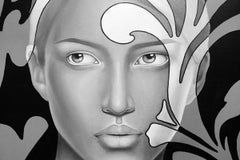 Danilo Martinis "Camouflaged Woman" Oil on Canvas Contemporary Art Painting