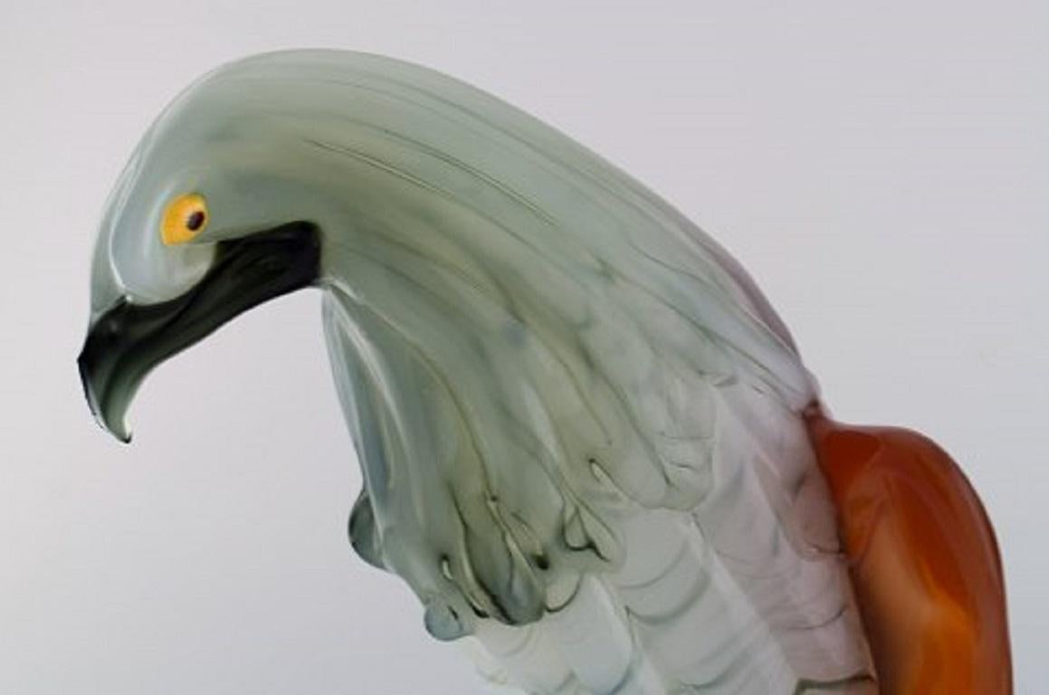 Danilo Zanella for Murano, Large Sculpture in Mouth-Blown Art Glass, Eagle In Excellent Condition In København, Copenhagen