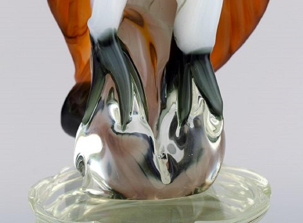 Late 20th Century Danilo Zanella for Murano, Large Sculpture in Mouth-Blown Art Glass, Eagle