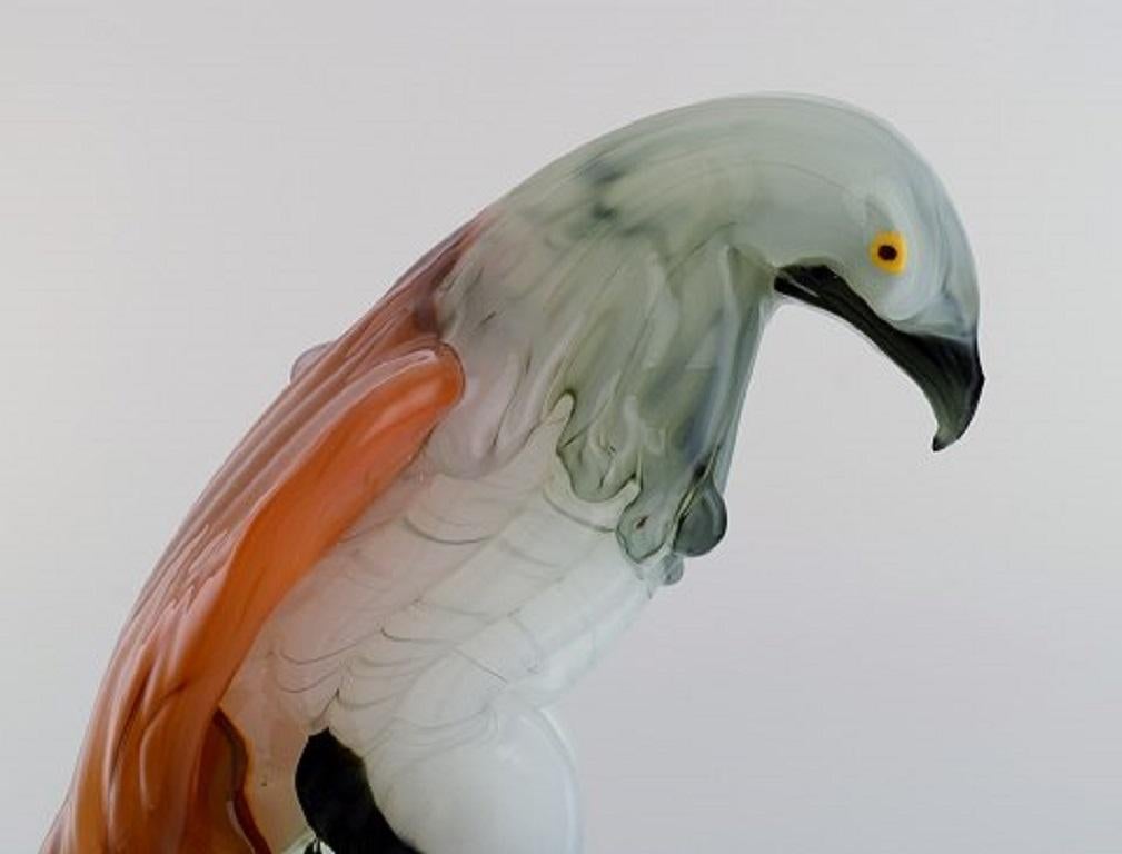 Danilo Zanella for Murano, Large Sculpture in Mouth-Blown Art Glass, Eagle 1