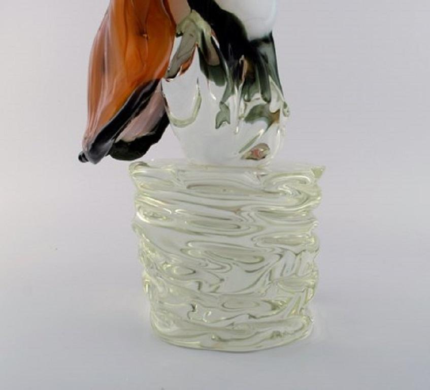 Danilo Zanella for Murano, Large Sculpture in Mouth-Blown Art Glass, Eagle 2