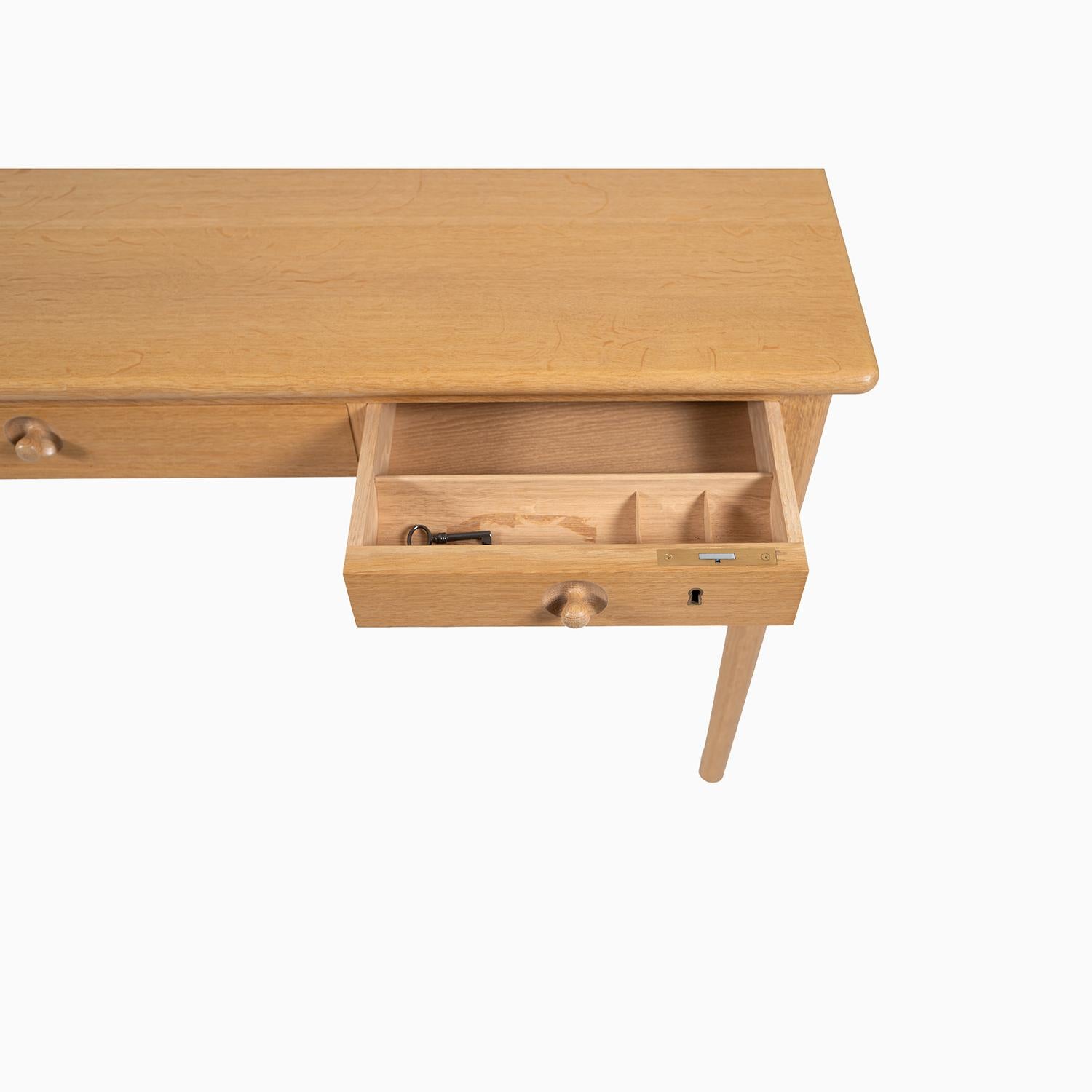Scandinavian Danish Modern Oak Hans Wegner Writing Desk For Sale