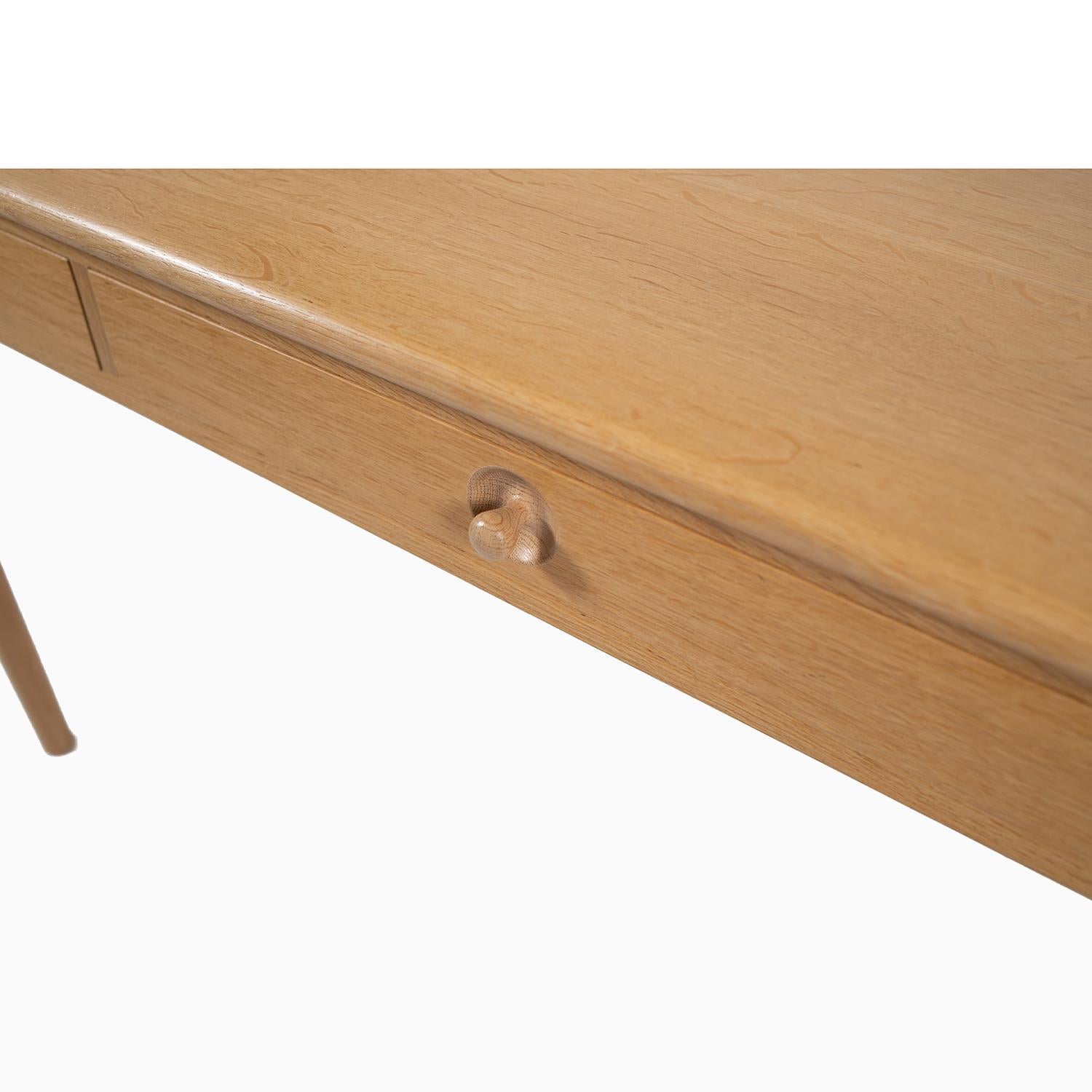 Lacquered Danish Modern Oak Hans Wegner Writing Desk For Sale
