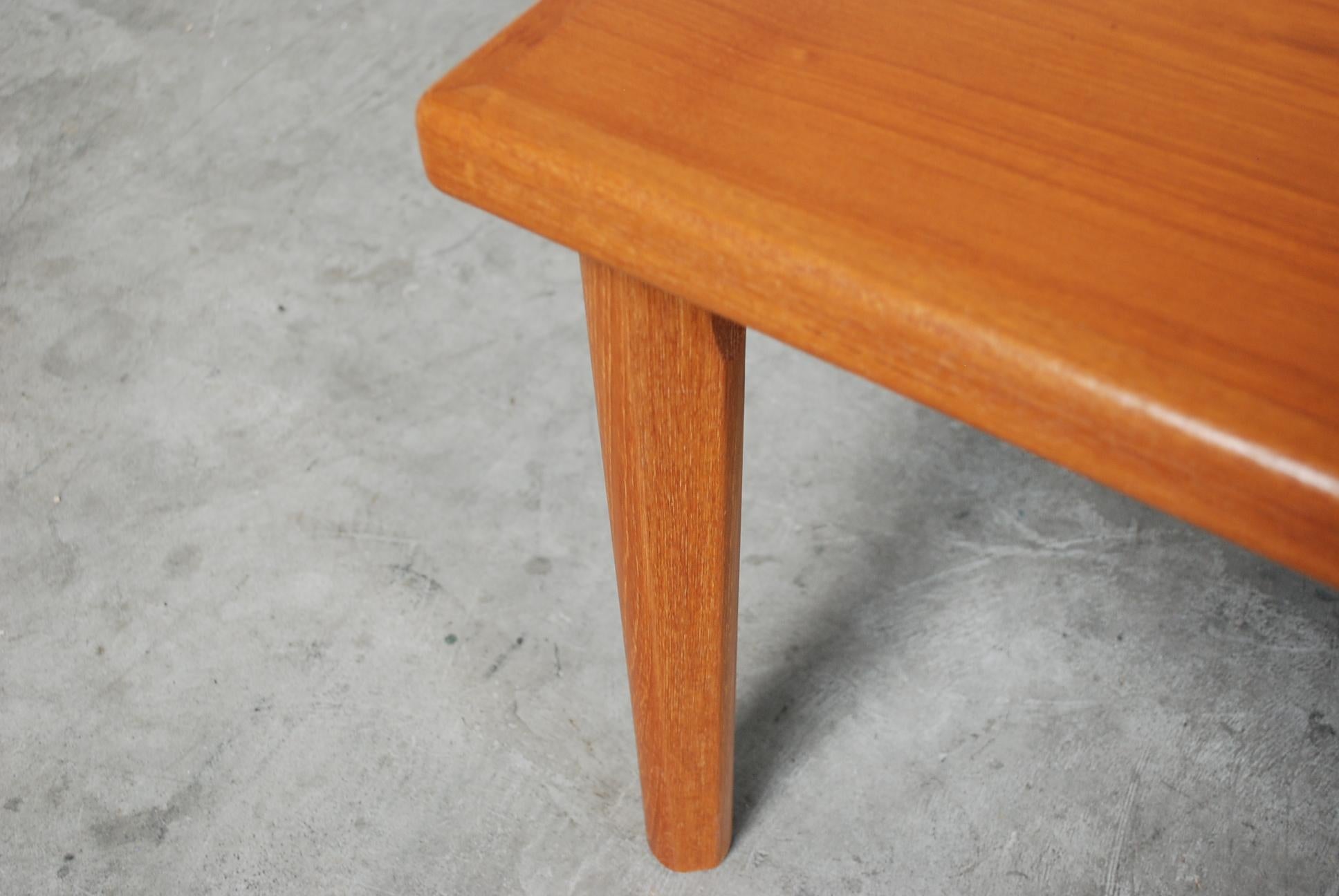 Danish Modern Square Coffee Table in Teak by BRDR Furbo For Sale 3