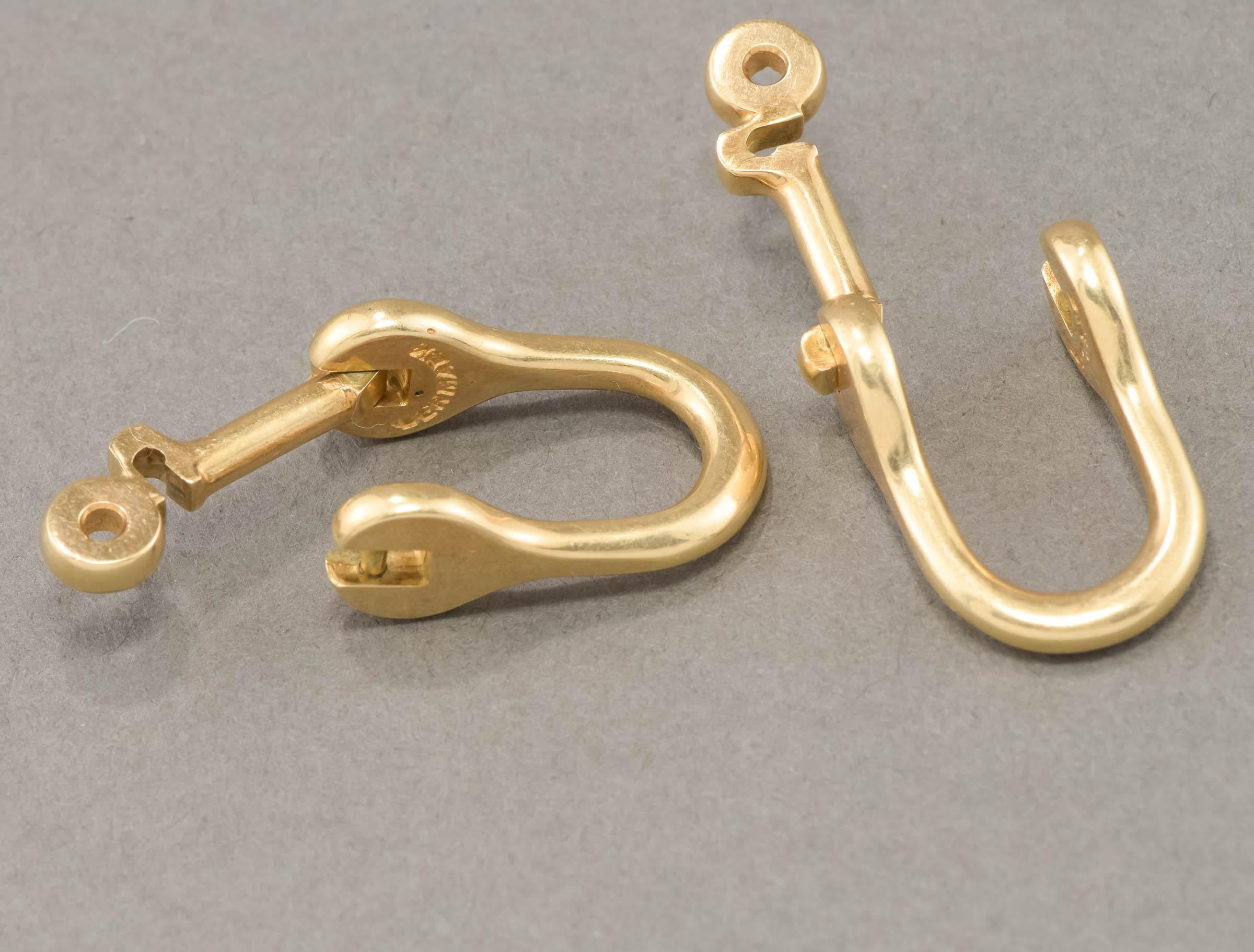 Danish 14K Gold Heavy Minimalist Cufflinks by Ole Lyngguaard of Copenhagen 2