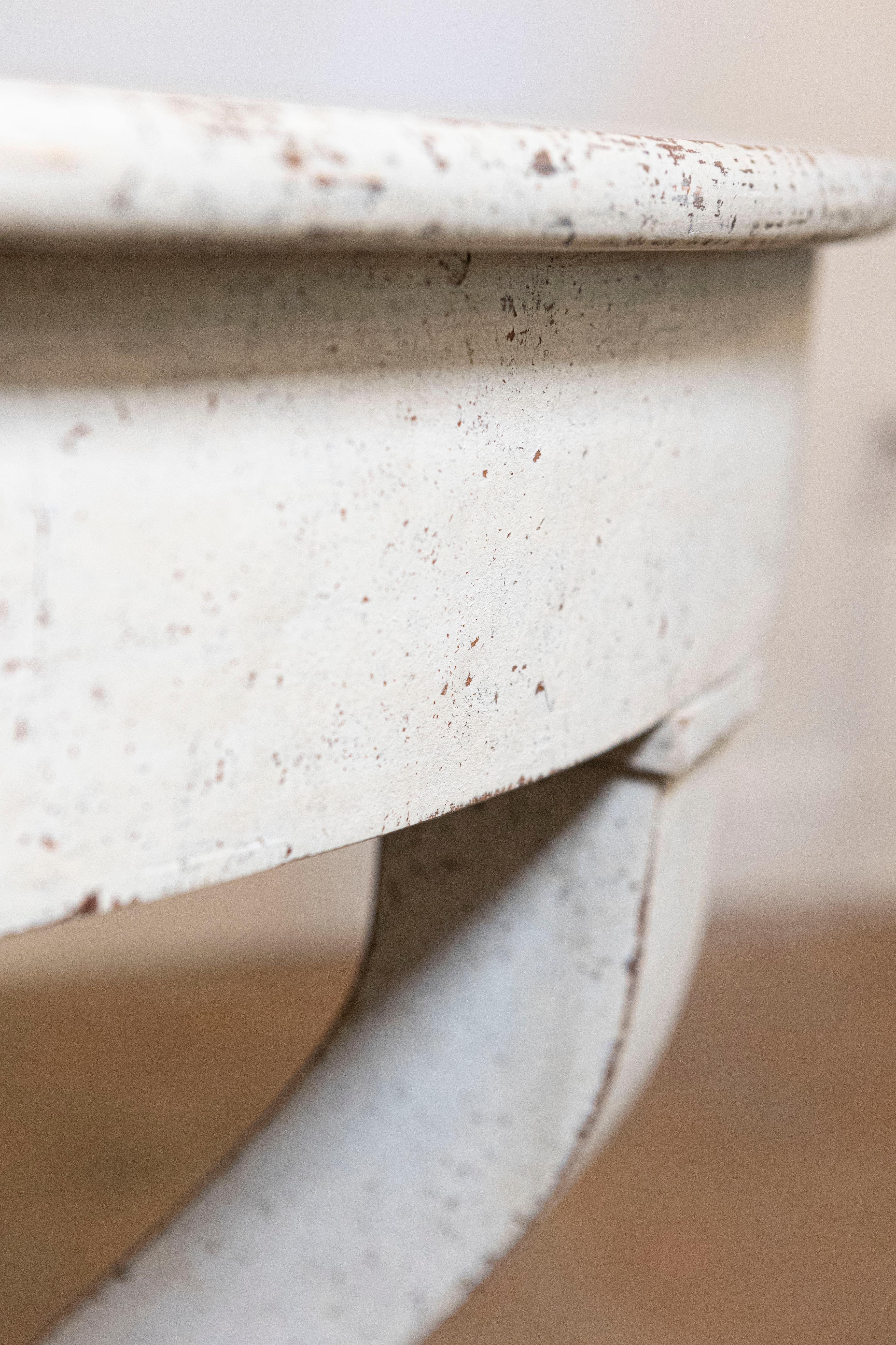 Danish 1810s Painted Hall Center Table with Curving Legs and Brass Lion Paw Feet 1